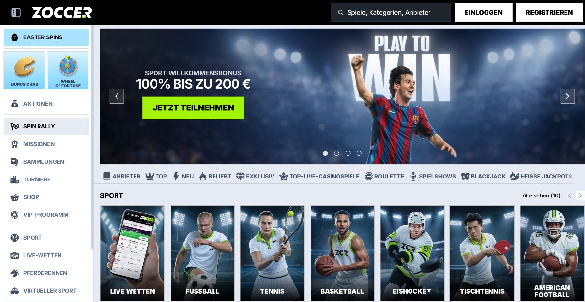 Zoccer zählt zu den führenden Casinos ohne LUGAS und garantiert mit über 8.300 Spielen maximale Abwechslung völlig ohne LUGAS-Bindung für ein uneingeschränktes Spielerlebnis.